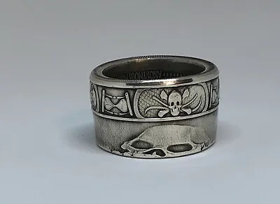 Memento Mori 1 Oz .999 Silver Coin Ring(size 5-20) Wide Or Band • $84
