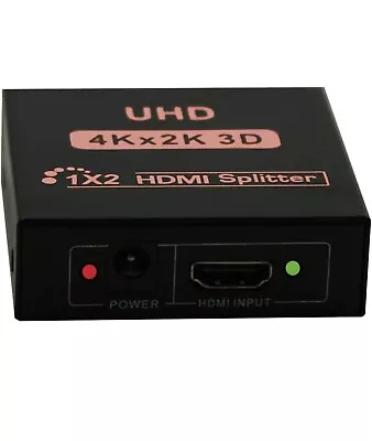 HDMI Audio Video Splitter 1 In 2 Out For Dual Duplicate Monitors • $7.50