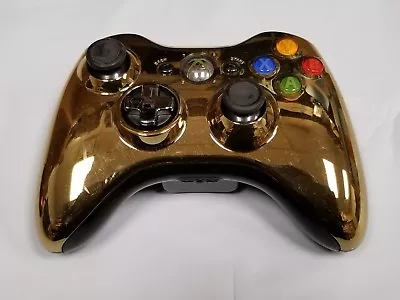 $24.99 • Buy For Parts Xbox 360 Wireless Controller *as-is*non-working* - Chrome Gold