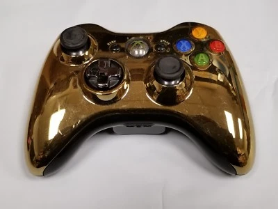 $24.99 • Buy For Parts Xbox 360 Wireless Controller *as-is*non-working* - Chrome Gold