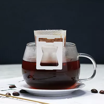 £6.56 • Buy 50Pcs Disposable Coffee Fliter Bags Portable Hanging Ear Style Coffee Filt F FF