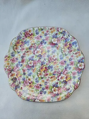 £16.43 • Buy James Kent Ltd Du Barry Dinner Plate Floral Pink Purple - Approx 10  Vintage EUC