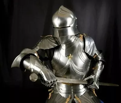 Gothic Suit Of Armor Custom Medieval Full Body Armor Larp Reenactment • $358.50