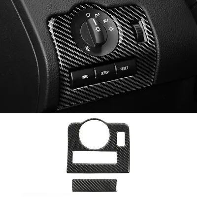 Headlight Switch Panel Trim Stickers For Ford Mustang 2009-13 Real Carbon Fiber • $16.83