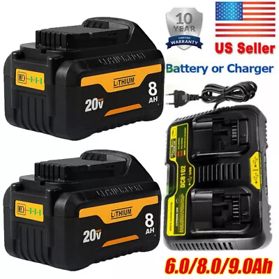 20 Volt For DeWalt 20V Max XR 9.0AH Lithium Battery / Dual Charger DCB206 DCB205 • $99.99