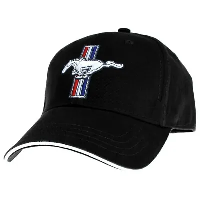 Ford Mustang Tri-Bar Black Cotton Twill Hat • $24.98