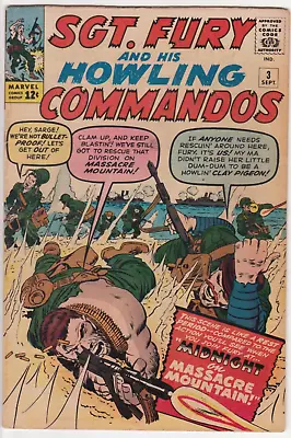 Sgt Fury And His Howling Commandos #3 Marvel Comics 1963 VG+ 4.5 Reed Richards • $125