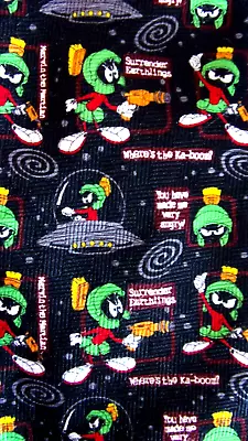 Vintage 1999 Warner Bros Looney Tunes Marvin The Martian Neck Tie • $12.99