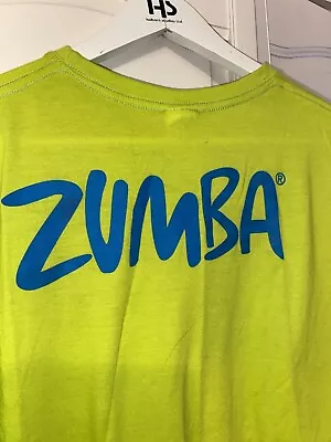 ZUMBA T-shirt - Lime Green - Unisex - Size L • £2.99