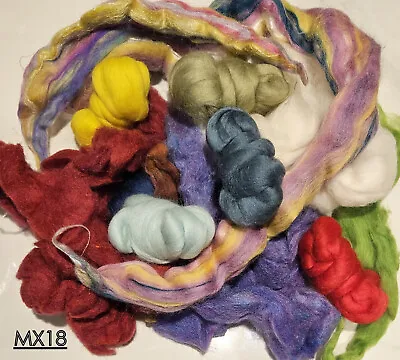 150 Gms Multi Coloured Wet & Needle Felting MERINO Wool Free Delivery • £7.99