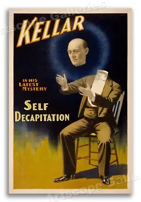 1897 Kellar The Magician Decapitation Illusion Vintage Style Magic Poster 20x30 • $18.95