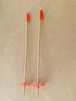 Vintage Mod 1970 Barbie Christie Stacey The Ski Scene Fashion Orange Ski Poles • $65