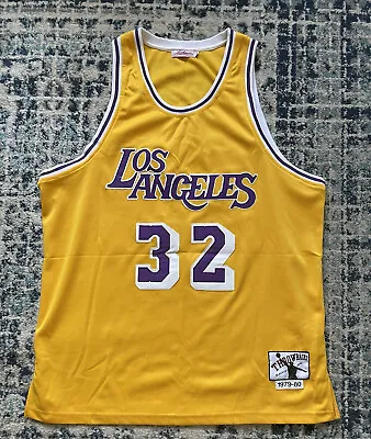 NBA Jersey LA Lakers 32 Magic Johnson 1979-1980 Throwback Blacktop Edition NEW • $31.96