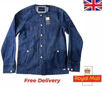 Scotch & Soda Mens Denim Jacket Jeans Western Trucker Vintage Coat Shirt Size S • £99.99