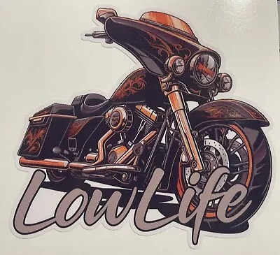 Lowlife Chopper Decal Sticker Cruiser  Hog Low Life Rider Bagger Motorcycle HD • $5.75