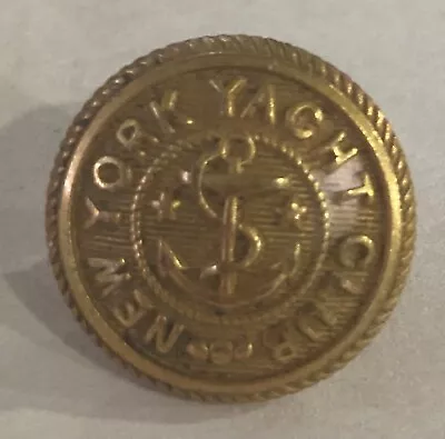  Vintage NEW YORK YACHT CLUB Brass Button  • $9.99