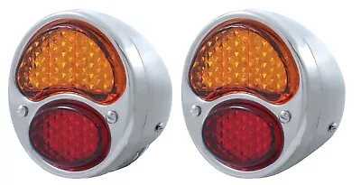 $276.22 • Buy LED Model A Tail Lights Stainless Steel Lens Antique Car Pickup Truck Set