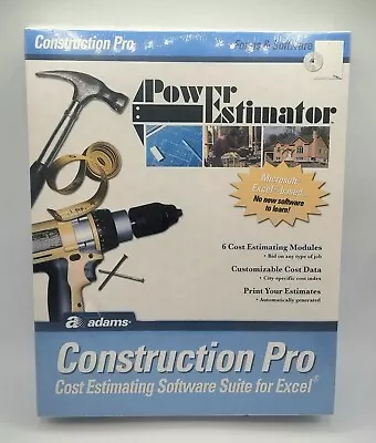 Adams Construction Pro Power Estimator Forms & Software Suite For Excel. Sealed  • $18.16