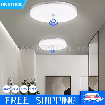 £8.54 • Buy LED Ceiling Light PIR Motion Sensor Light Bathroom Kitchen Living Room Wall Lamp