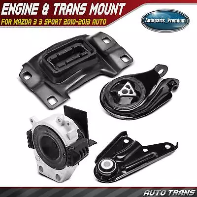 4x Engine Motor Mount & Transmission Mount For Mazda 3 3 Sport 2010-2013 Auto • $74.99