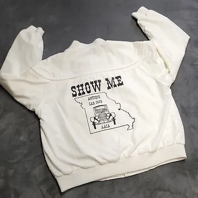 Vtg 90s Show Me Antique Car Club AACA Missouri Medium Jacket Zip Transportation • $38.98