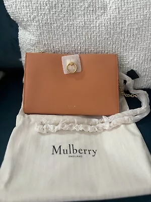 BNWT Mulberry Iris Wallet On Chain Clutch/crossbody In Apricot RRP £585 • £225