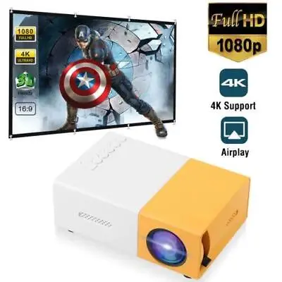 HD 1080P Mini LED Projector Full Portable Video Movie Home Theater Cinema HDMI • $45.89