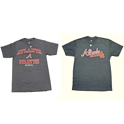 Atlanta Braves Tee Gray T-Shirt Logo Shirt Mens Sizes MLB New • $18.99