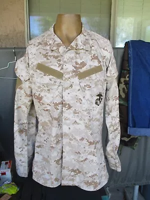 USMC Desert Marpat MCCUU Modified Utility Combat Raid Shirt MEDIUM LONG • $40