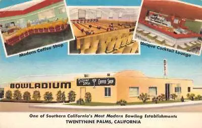 Twentynine Palms California Boladium Bowling Alley Coffee Shop Postcard AA84302 • $10.75