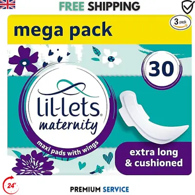 3 Packs Of 10 Pad Extra Long Maxi Thick Disposable Maternity Pad For New Mother • £8.95