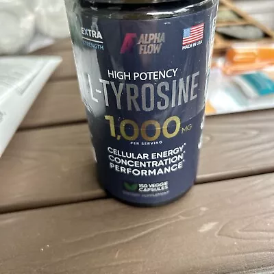 L-Tyrosine 1000MG Capsules Focus & Energy Boost 150 Caps Non-GMO Vegan Exp 7/26 • $13