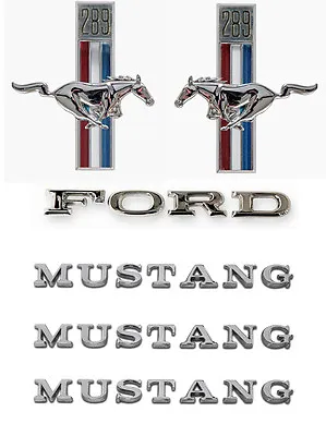 NEW! 1967 Ford Mustang 289 Running Horse Emblem Kit Fenders Hood Trunk 6 Pc Set • $89.95