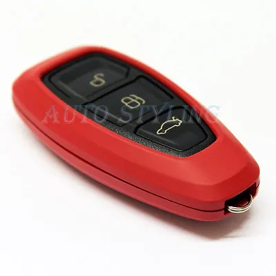 £11.16 • Buy Red Key Cover Case For Ford Smart Key Remote Protector Shell Bag Skin Fob New 39