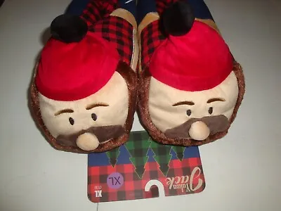 New Ugly Christmas Slippers Yukon Jack Lumber Jack Men's Slippers XL Size 13 • $29.99