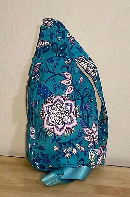 Vera Bradley Lighten Up Essential Sling Backpack In Peacock Garden NWT • $41