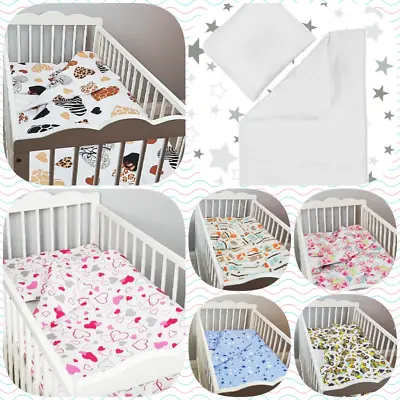 5 Pc Bedding Set Nursery Baby 100% Cotton For Cot Bed Quilt Pillow Fitted Sheet • £26.99