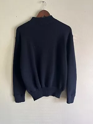 Vintage 1960s US Military Navy Knit Wool Sweater Vietnam War Size 44-46 Large • $19.95