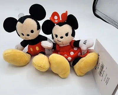 Disney Store Mickey And Minnie Mouse Tiny Big Feet Mini Plush Set Micro • $10.97