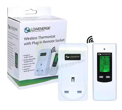 £21.99 • Buy Plug In Heating Thermostat Remote Control Wireless Digital Electric RF Socket 