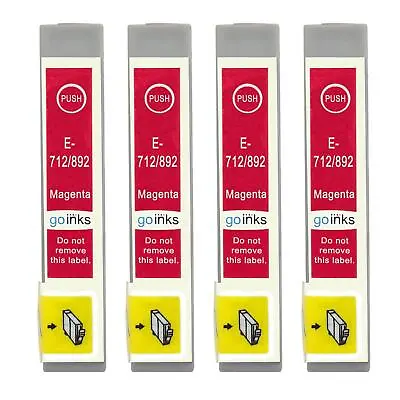 £8.65 • Buy 4 Magenta Ink Cartridges For Epson Stylus CX4300, DX4400, DX7000F, DX7450, SX205