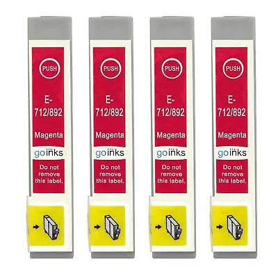 £8.65 • Buy 4 Magenta Ink Cartridges For Epson Stylus CX4300, DX4400, DX7000F, DX7450, SX205