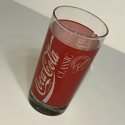Vintage Coca-Cola Classic Original Formula Logo Drinking Glass COOL And FUN! • $3.99