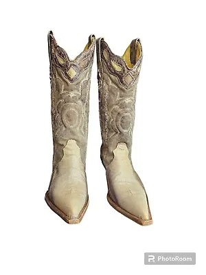 Corral Vintage Genuine Stingray Hand Crafted Boots Womens 5.5M Cowgirl Rodeo • $56.99
