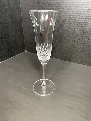 Wedgwood Vera Wang Crystal Stem Champagne Flute Glass 9.75” Infinity Etched • $12