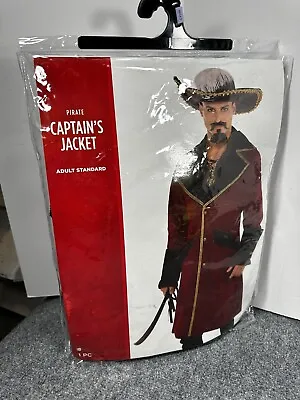 Adult PIRATE CAPTAIN'S Costume JACKET Up To Size 42 Coat Halloween Costume • $28