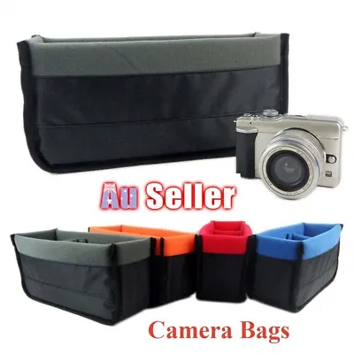 1PC DSLR/SLR Camera Insert Bag Padded Partition Camera Lens Bag Organizer Case❤ • $16.94