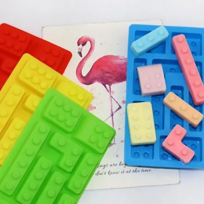 Mini Blocks Shape Ice Bricks Cube Cubes Silicone Mold Mould Wax Melts Chocolate • £3.15