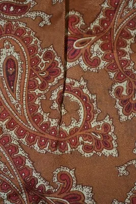 Vintage Brown Ascot / Cravat With Paisley Pattern • £4.49