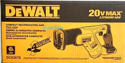 $112.97 • Buy NEW IN BOX Dewalt 20V DCS387B Compact Reciprocating Saw Cordless 20 Volt Max